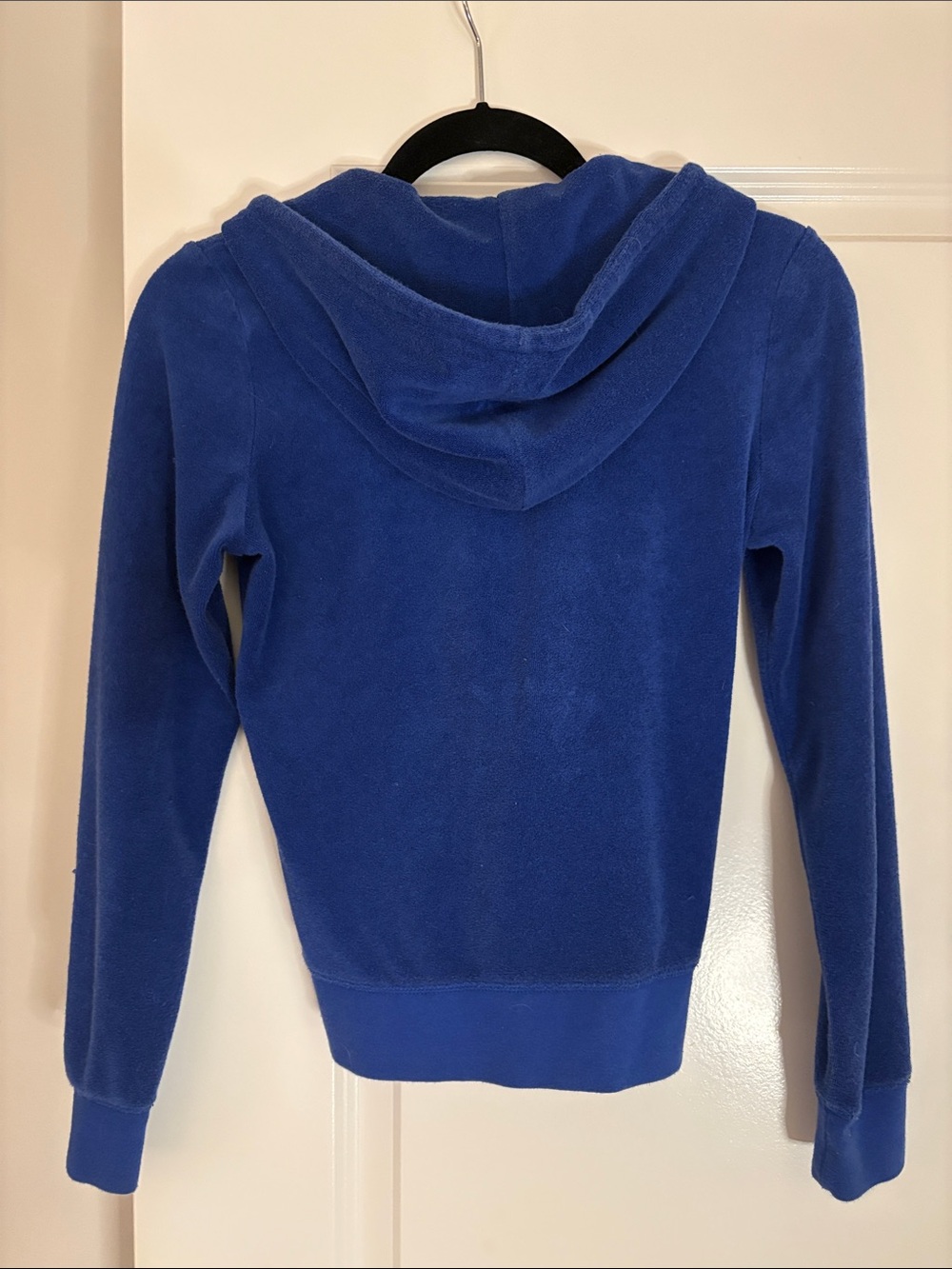 Juicy Couture Royal Blue Terry Cloth Zip Hoodie Y2K - Picture 3 of 3